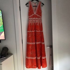 Alexis lace Orange gown